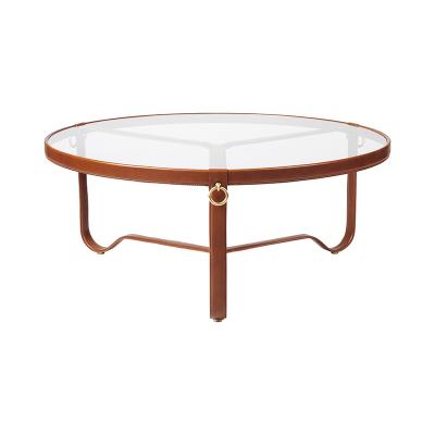 GUBI(グビ)ADNET COFFEE TABLE(アドネ コーヒーテーブル)タンレザーφ100