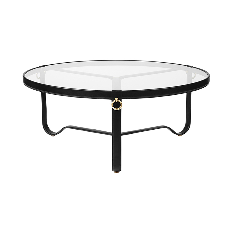 GUBI(グビ)ADNET COFFEE TABLE(アドネ コーヒーテーブル)ブラックレザーφ100