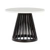 Tom Dixon(トムディクソン)FAN TABLE(ファン テーブル)ブラックベース ホワイトマーブルトップ 600mm