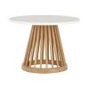 Tom Dixon(トムディクソン)FAN TABLE(ファン テーブル)ナチュラルベース ホワイトマーブルトップ 600mm