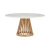 Tom Dixon(トムディクソン)FAN TABLE(ファン テーブル)ナチュラルベース ホワイトマーブルトップ 900mm