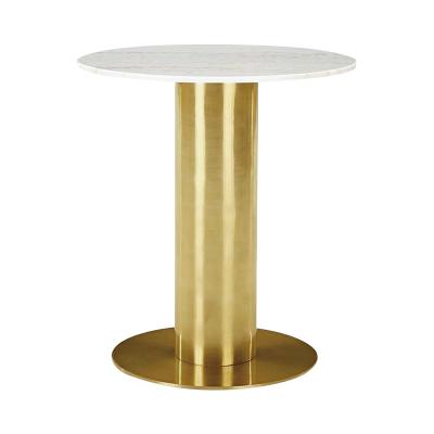 Tom Dixon(トムディクソン)TUBE DINING TABLE (チューブ ダイニング テーブル)ブラスベース ホワイトマーブル トップ 600