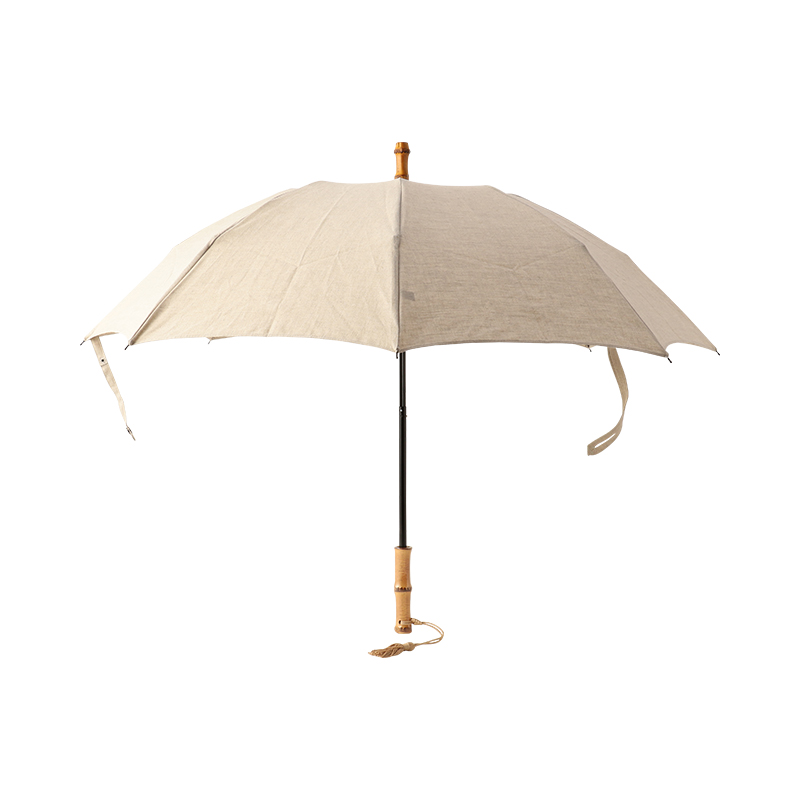 ツタエノヒガサ ウサギノタスキ 麻ム地 生成グレー