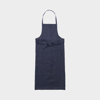 fog linen work(フォグ リネン ワーク)リネン フルエプロン ブラック