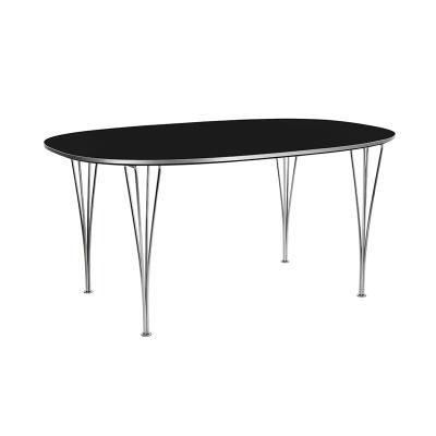 FRITZ HANSEN(フリッツ・ハンセン)スーパー楕円テーブル ブラックラミネート クロームレッグ