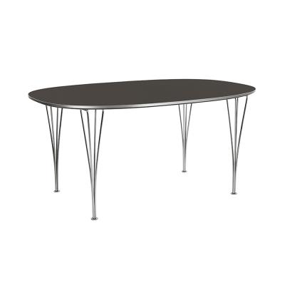 FRITZ HANSEN（フリッツ・ハンセン）スーパー楕円テーブル グレーブロモラミネート クロームレッグ