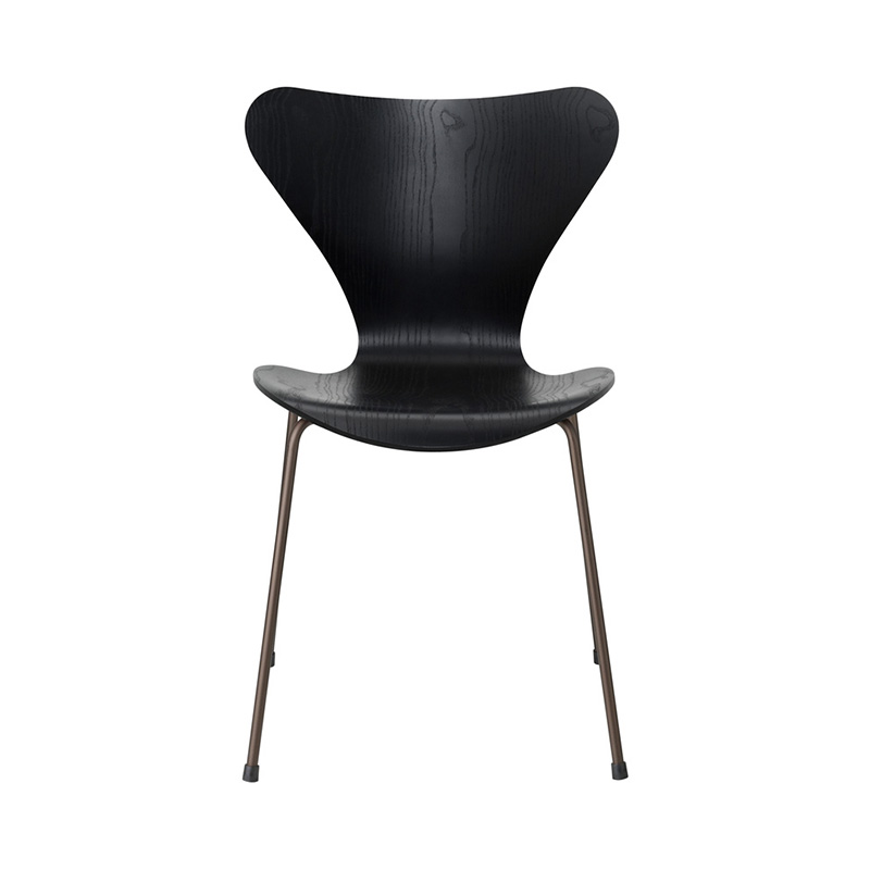 FRITZ HANSEN(フリッツ・ハンセン)セブンチェア カラードアッシュ ブラック ブラウンブロンズレッグ