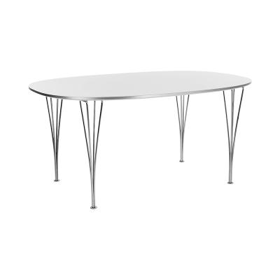 FRITZ HANSEN(フリッツ・ハンセン)B616 スーパー楕円テーブル ホワイトラミネート クロームレッグ