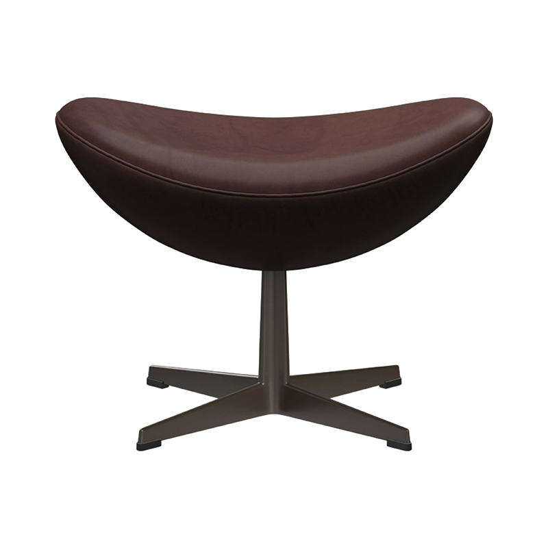 FRITZ HANSEN(フリッツ・ハンセン)EGG CHAIR(エッグチェア)フットスツール エンブレイスレザー チョコレート ブラウンブロンズレッグ