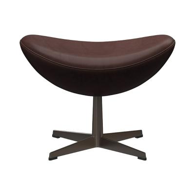 FRITZ HANSEN(フリッツ・ハンセン)EGG CHAIR(エッグチェア)フットスツール エンブレイスレザー チョコレート ブラウンブロンズレッグ