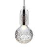 CLEAR CRYSTAL BULB PENDANT LIGHT (POLISHED CHROME)