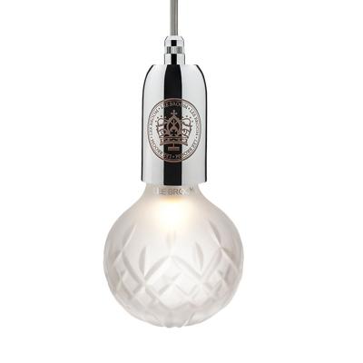 FROST CRYSTAL BULB PENDANT LIGHT (POLISHED CHROME)