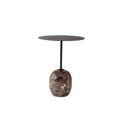 &TRADITION LATO TABLE LN8 ROUND WARM BLACK/EMPARADOR MARBLE