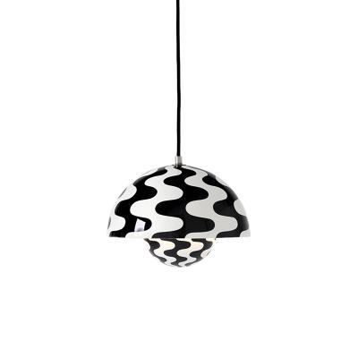 &TRADITION FLOWERPOT PENDANT VP1 BLACK & WHITE PATTERN