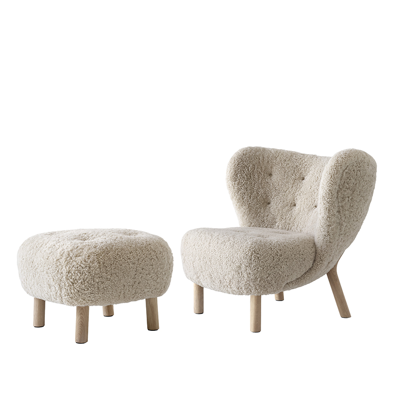 &TRADITION LITTLE PETRA VB1 +POUF ATD1 SHEEPSKIN MOONLIGHT OAK