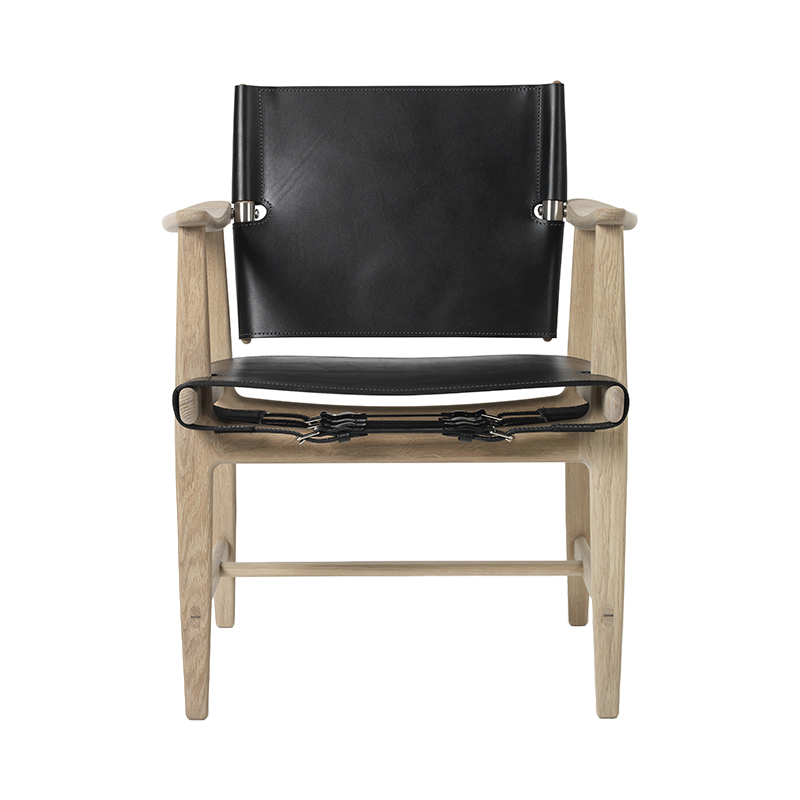 CARL HANSEN&SON(カール・ハンセン&サン)BM1106 ハンツマンチェア オーク ホワイトオイル レザー ブラック