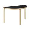 95 TABLE BLACK LINOLEUM /NATURAL LEG