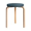 STOOL 60 BLUE LACQUER /NATURAL LEG