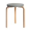 STOOL 60 GREY LACQUER /NATURAL LEG