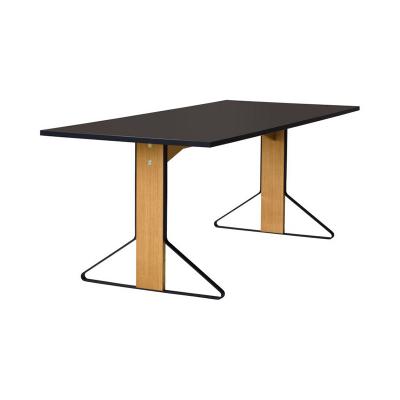 KAARI TABLE REB012 BLACK LINOLEUM NATURAL OAK