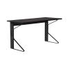 KAARI DESK REB005 BLACK LINOLEUM BLACK OAK