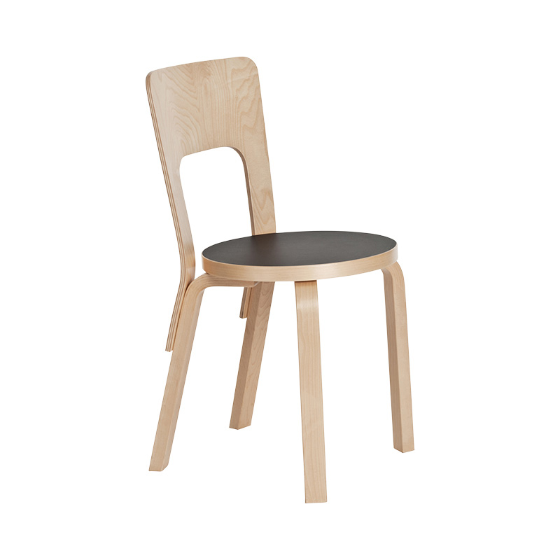 Artek(アルテック)66 チェア ブラック リノリウム