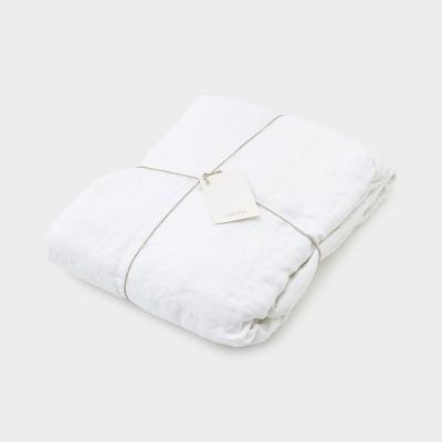 LinenMe（リネンミー）ストーンウォッシュ ボックス シーツ 【セミダブル 】オプティカルホワイト