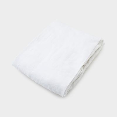 LinenMe（リネンミー）ストーンウォッシュ ボックス シーツ【クイーンサイズ】オプティカルホワイト