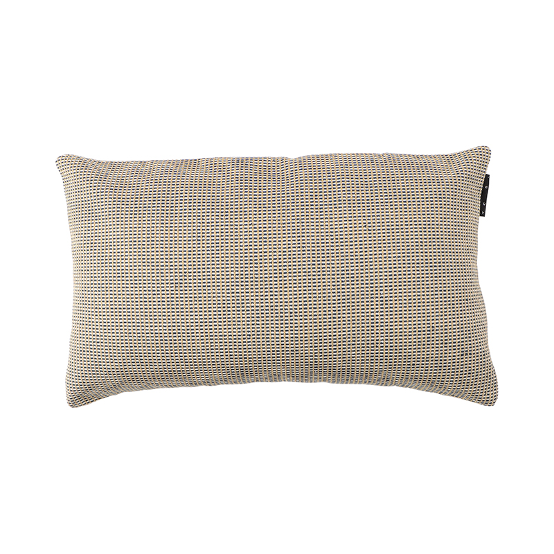 TCS エンブロイダリー チェック ネイビー オークル クッションカバー 30X50