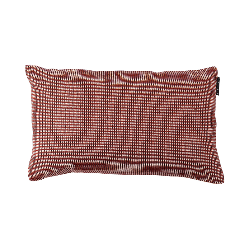 TCS エンブロイダリー チェック クリムゾン ブラッシュ クッションカバー 30X50