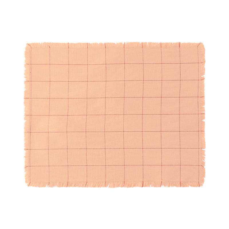 TCS グリッド プレイスマット ピーチ フレイ エッジ