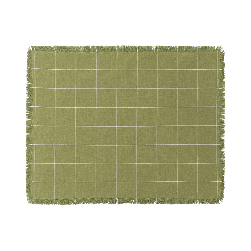 TCS グリッド プレイスマット カラ グリーン フレイ エッジ