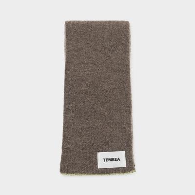 TEMBEA（テンベア）マフラー ダークベージュ/レモン