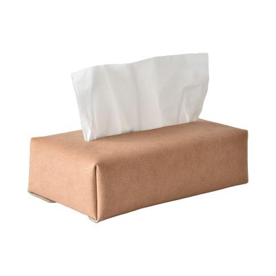 MOHEIM(モヘイム)ティッシュカバー リサイクルレザー ベージュ