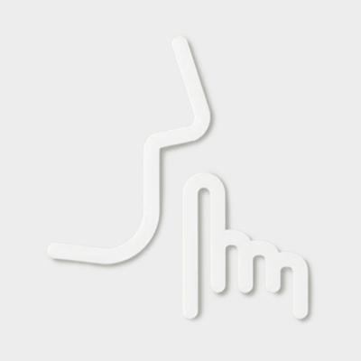 MOHEIM（モヘイム）サイン 「BE QUIET」ホワイト