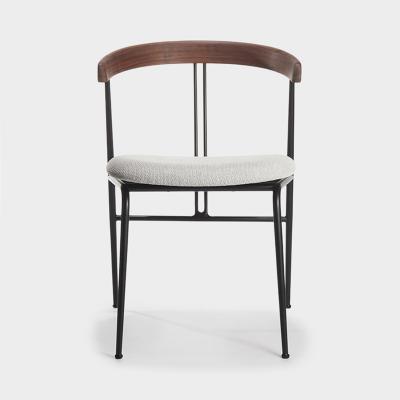 VIOLIN DINING CHAIR GREY/WALNUT