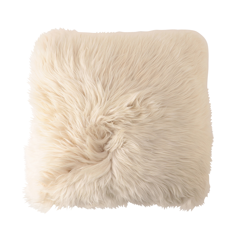 NEW ZEALAND SHEEPSKIN CUSHION 50x50 LINEN