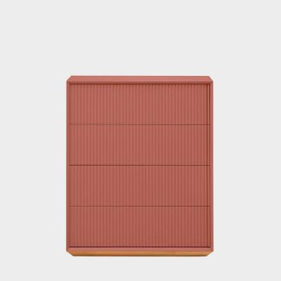 TCS ピラー 4 ドロワーチェスト レッドサンド