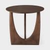 ETHNICRAFT(エスニクラフト)チーク ジオメトリック ブラウン サイドテーブル