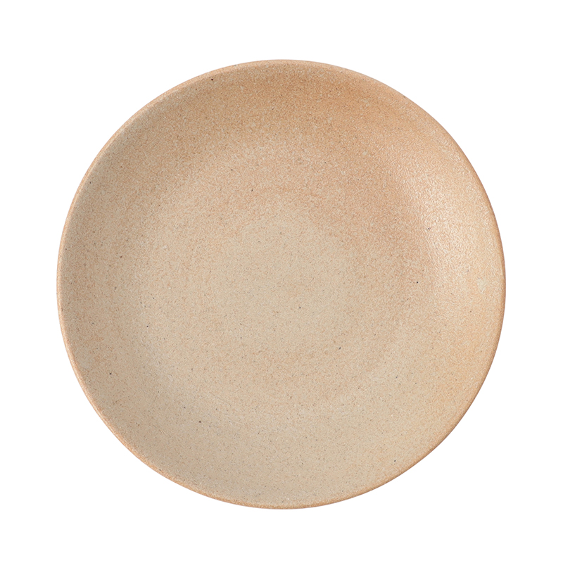 Hissan.pottery-R(ヒッサンポッタリー)再生陶器 平皿 18CM キャロット