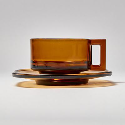 ARNO GLASS(アルノグラス)カップ&ソーサー アンバー