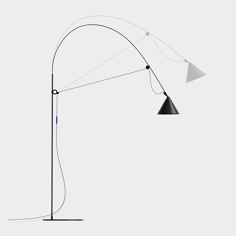 Midgard Licht(ミッドガード・リヒト)AYNO(アイノ)L フロアランプ ブラック / ウルトラマリン(ブルー)