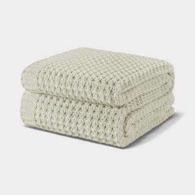 hamam（ハマム）ディメンション ニット ブランケット 130X180 アイボリー