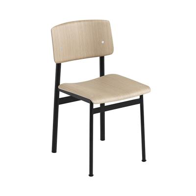 LOFT CHAIR OAK SHELL BLACK BASE