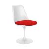 TULIP ARMLESS CHAIR WHITE TONUS_BRIGHT RED