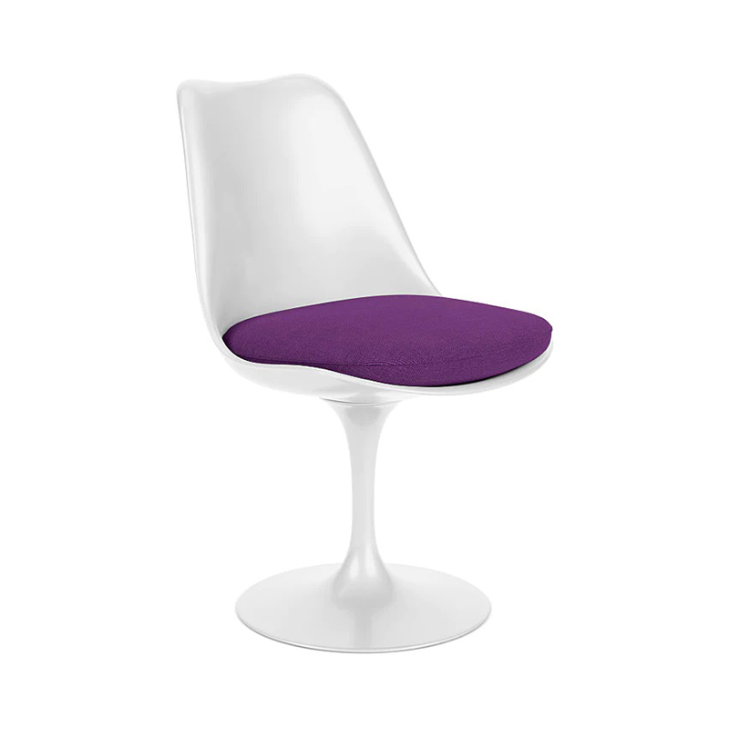 Knoll(ノル)TULIP ARMLESS CHAIR(チューリップ アームレスチェア)ホワイト トーナス ダークパープル