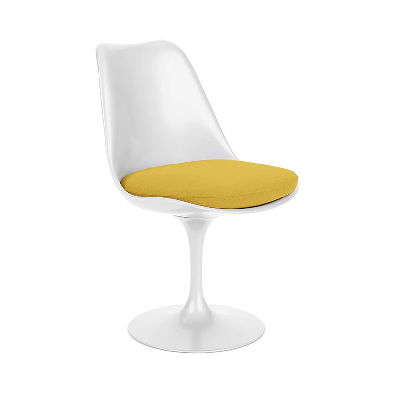 Knoll(ノル)TULIP ARMLESS CHAIR(チューリップ アームレスチェア)ホワイト トーナス ミディアムイエロー
