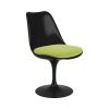 TULIP ARMLESS CHAIR BLACK TONUS_PISTACHIO GREEN