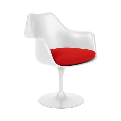 TULIP ARMCHAIR WHITE TONUS_BRIGHT RED