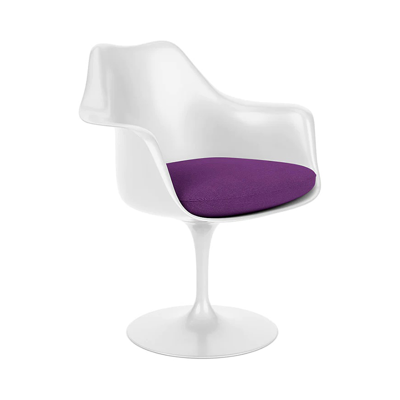 TULIP ARMCHAIR WHITE TONUS_DARK PURPLE